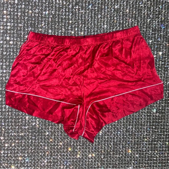 Victoria's Secret Other - Victoria secret shorts red polkadot silky satin red shiny shimmer new with tags